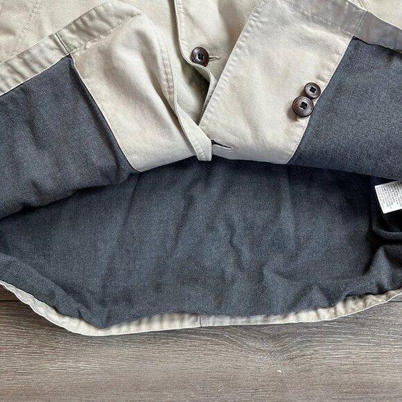 L.L. Bean Cream and Brown Military Field Jacket - Picture 6 of 11